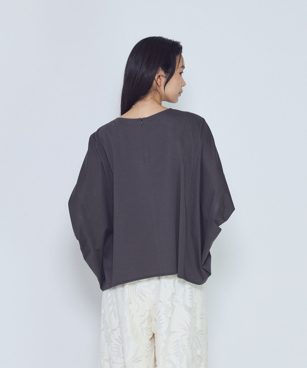 1er Arrondissement クリアー天竺フォルムTシャツ チャコールグレー