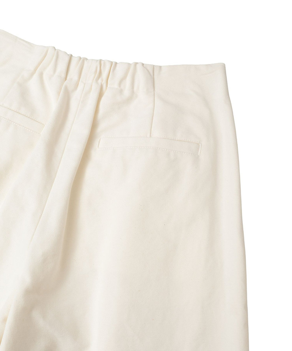 1er Arrondissement ダッククロスカーブパンツ オフホワイト