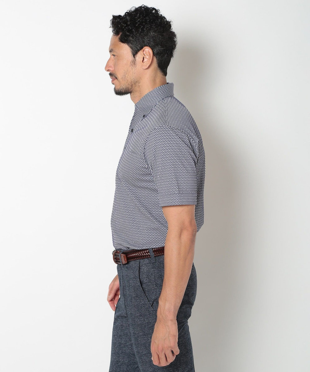 MEN'S BIGI 【ACTIVE TAILOR】COOL MAXサッカー織りワンピースカラーポロシャツ ブルー