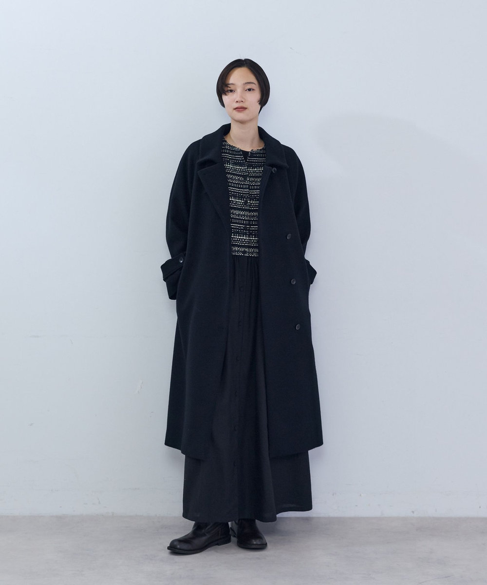 ADIEU TRISTESSE ウールロングコート ブラック