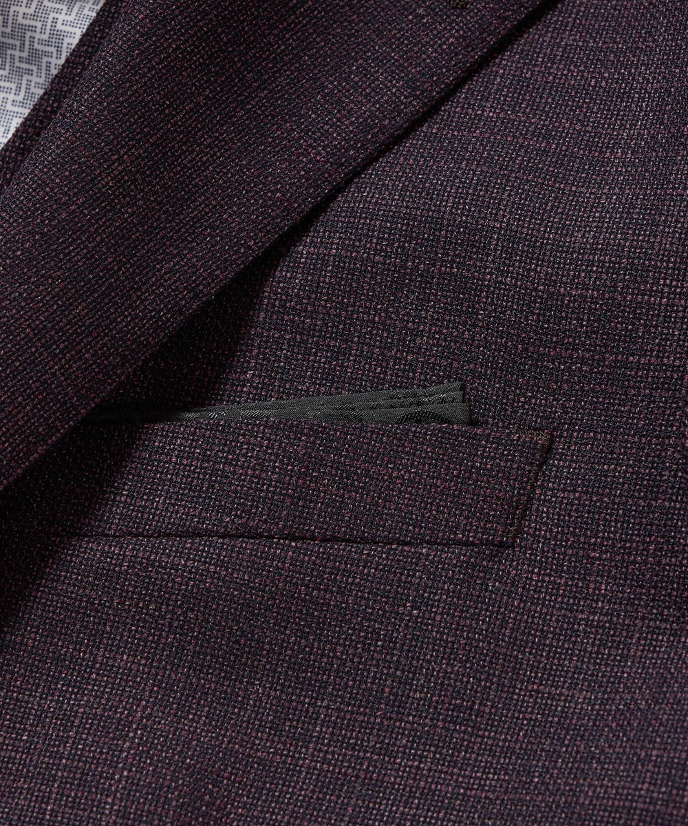MEN'S BIGI 【ACTIVE TAILOR】ミックスヤーン/ホップサックジャケット＜セットアップ・スリーピース対応＞ ボルドー
