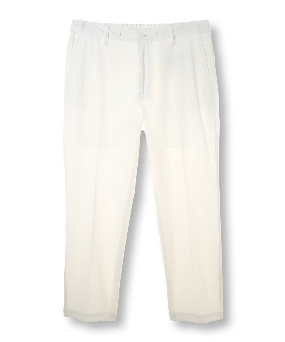 MEN'S BIGI シェルタリングドライオックスアンクル丈パンツ<吸水速乾/接触冷感/UVカット> ホワイト