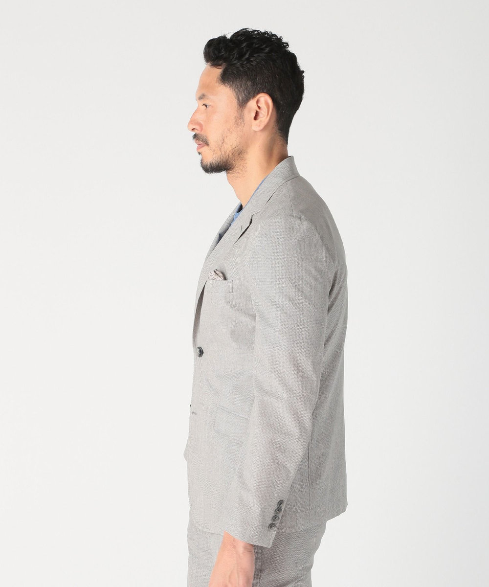 MEN'S BIGI COOL DOTS メランジプリントジャケット〈イージーケア/吸水速乾〉 グレー