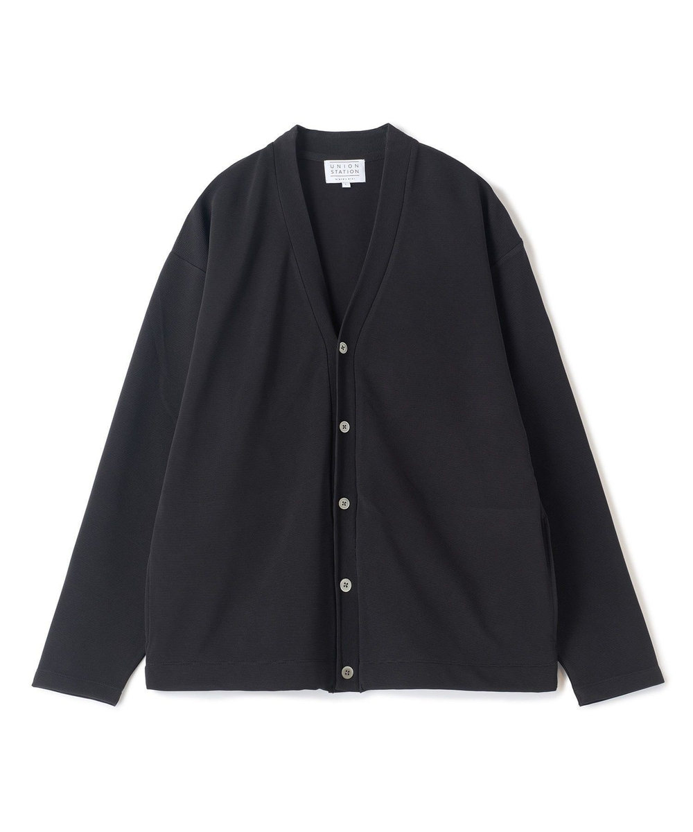UNION STATION 【WEB限定】ストレッチリップルカーディガン＜ストレッチ・マシンウォッシャブル＞ ブラック
