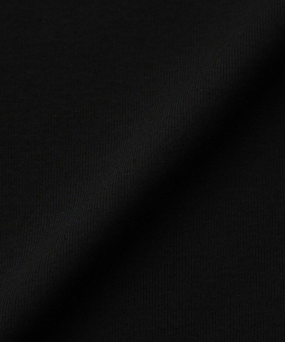 L'EQUIPE Lサイズ（大きいサイズ） 【大きいサイズ】強撚フライス&チュールカットソー ブラック