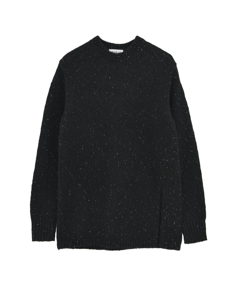 1er Arrondissement ラメノットウールスリットニット ブラック