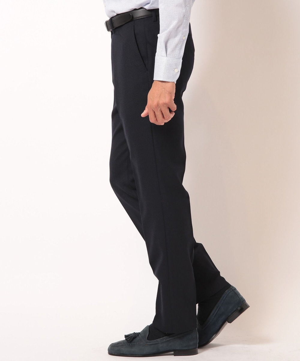 MEN'S BIGI 【ACTIVE TAILOR】ミックスヤーン/ホップサックスラックス＜セットアップ・スリーピース対応＞ ダークネイビー