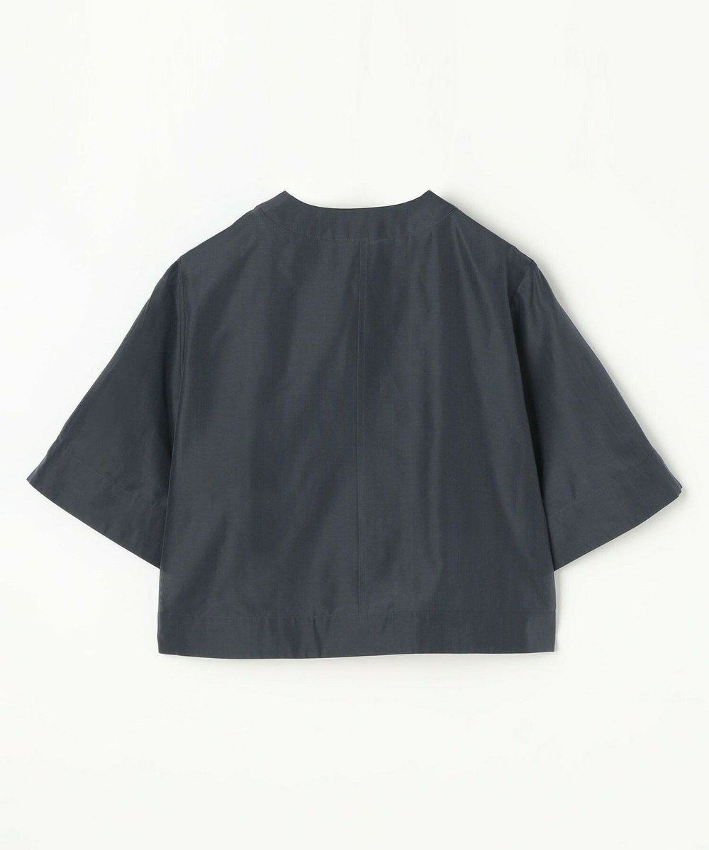 L'EQUIPE COUTURIER C/SEオーガンジーノーカラージャケット ネイビー