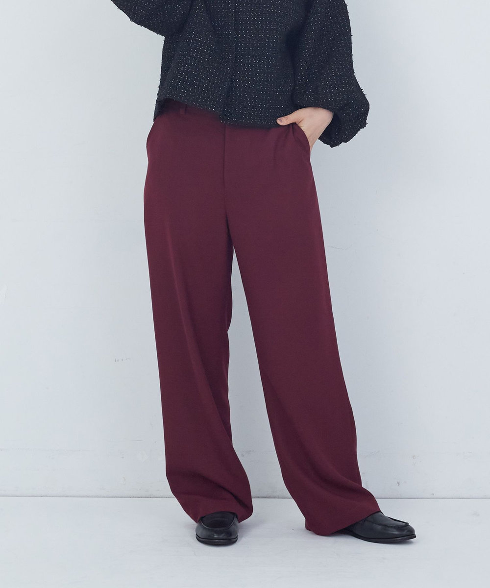 ADIEU TRISTESSE TWビエラパンツ ボルドー