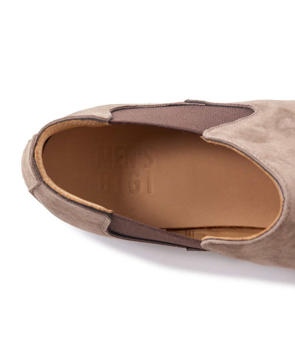 MEN'S BIGI 山羊皮サイドゴアブーツ ベージュ