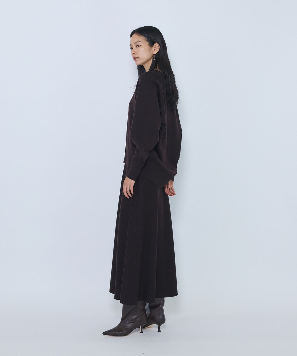 1er Arrondissement スプルウールダブルニットカーデガン ブラウン