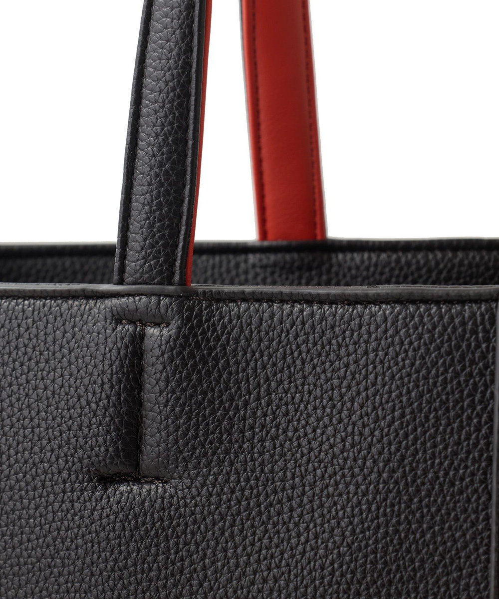 MEN'S BIGI 配色ハンドル トートバッグ ブラウン