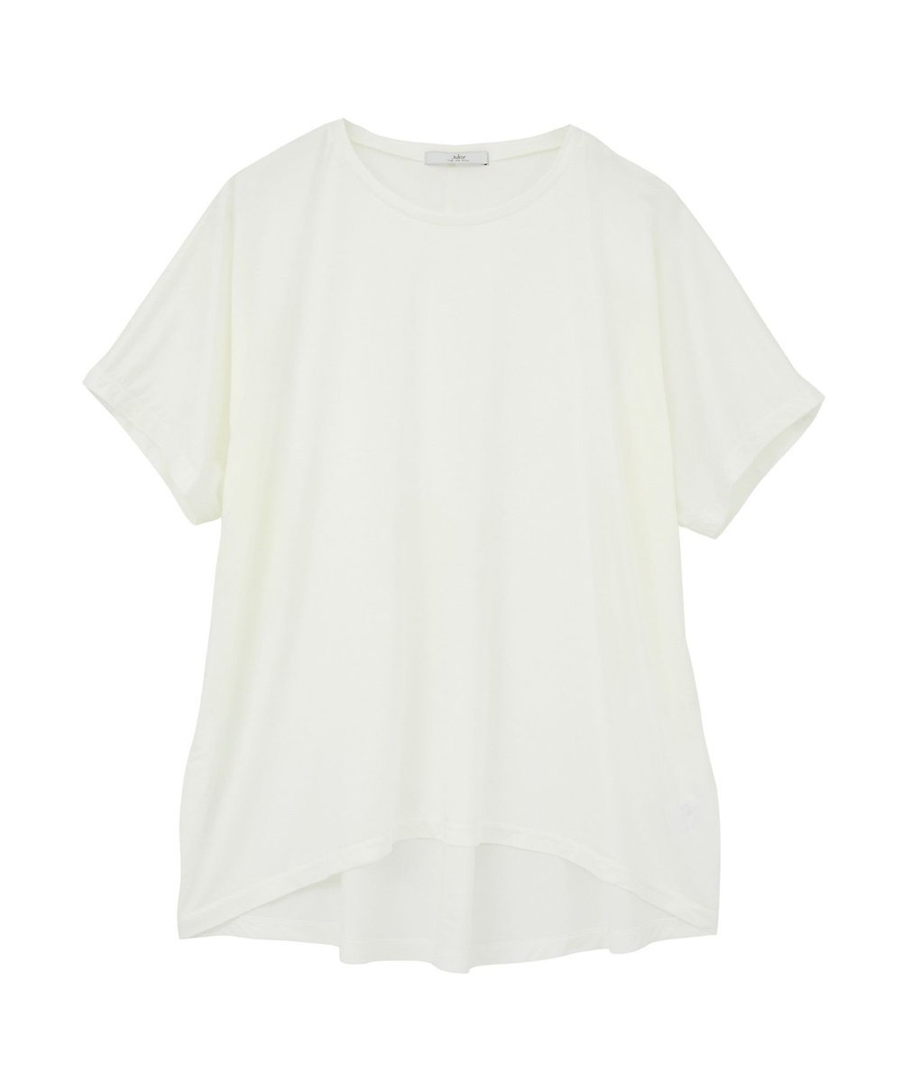 Julier マイクロ天竺ワイドTシャツ/エコ・マタニティ対応 ホワイト