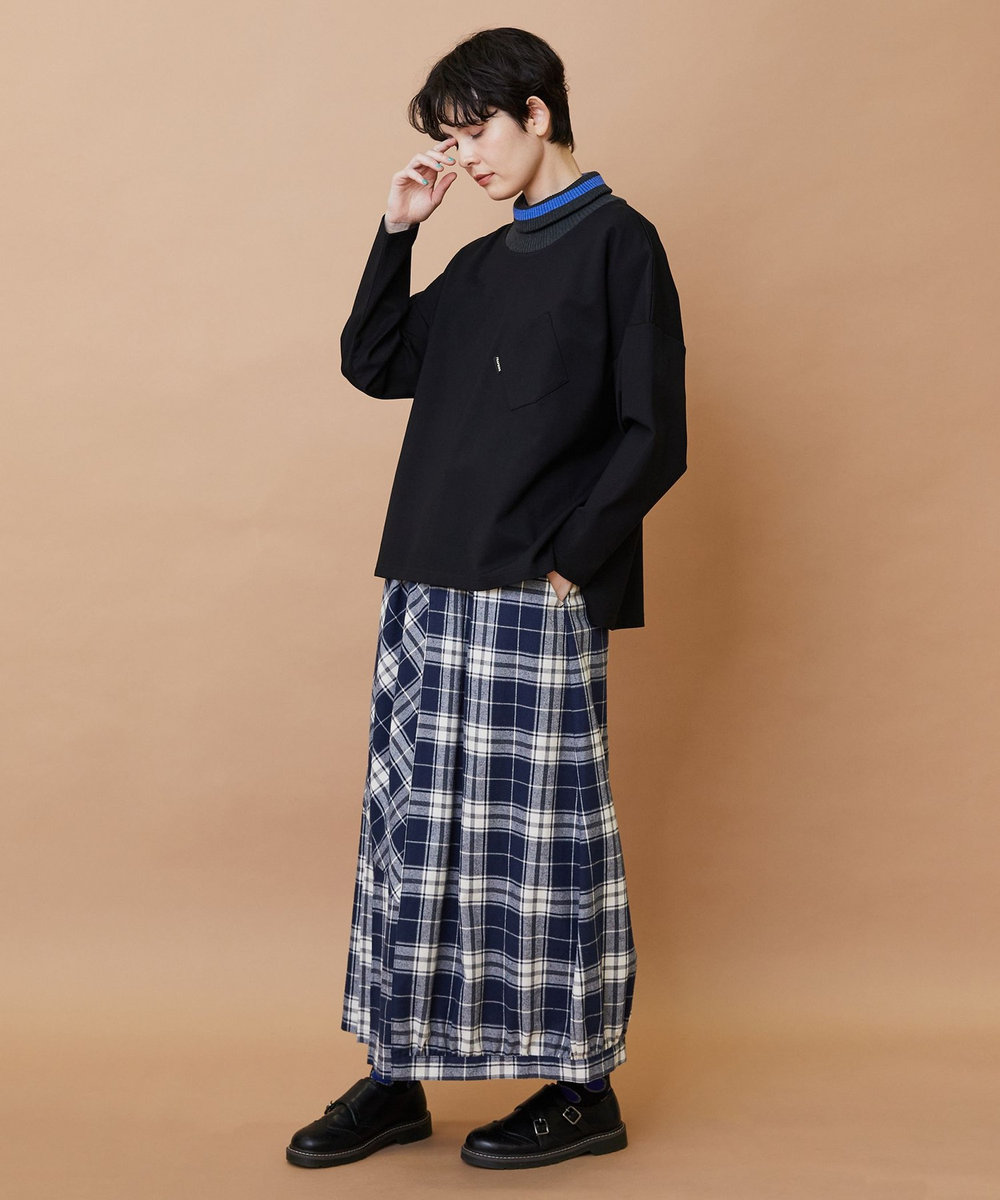 FRAPBOIS ロールネック カットソー ブラック