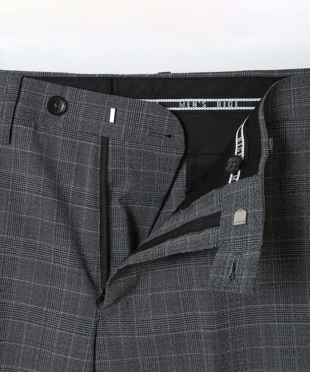 MEN'S BIGI ウールメランジグレンチェックスーツ＜セットアップ＞ グレー