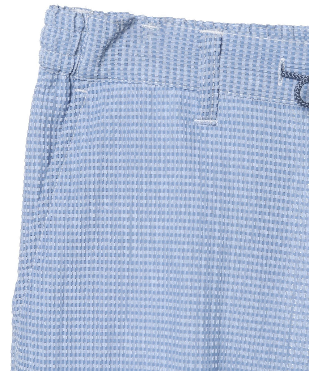 MEN'S BIGI 3Dサッカーストレッチアンクル丈イージーパンツ サックスブルー