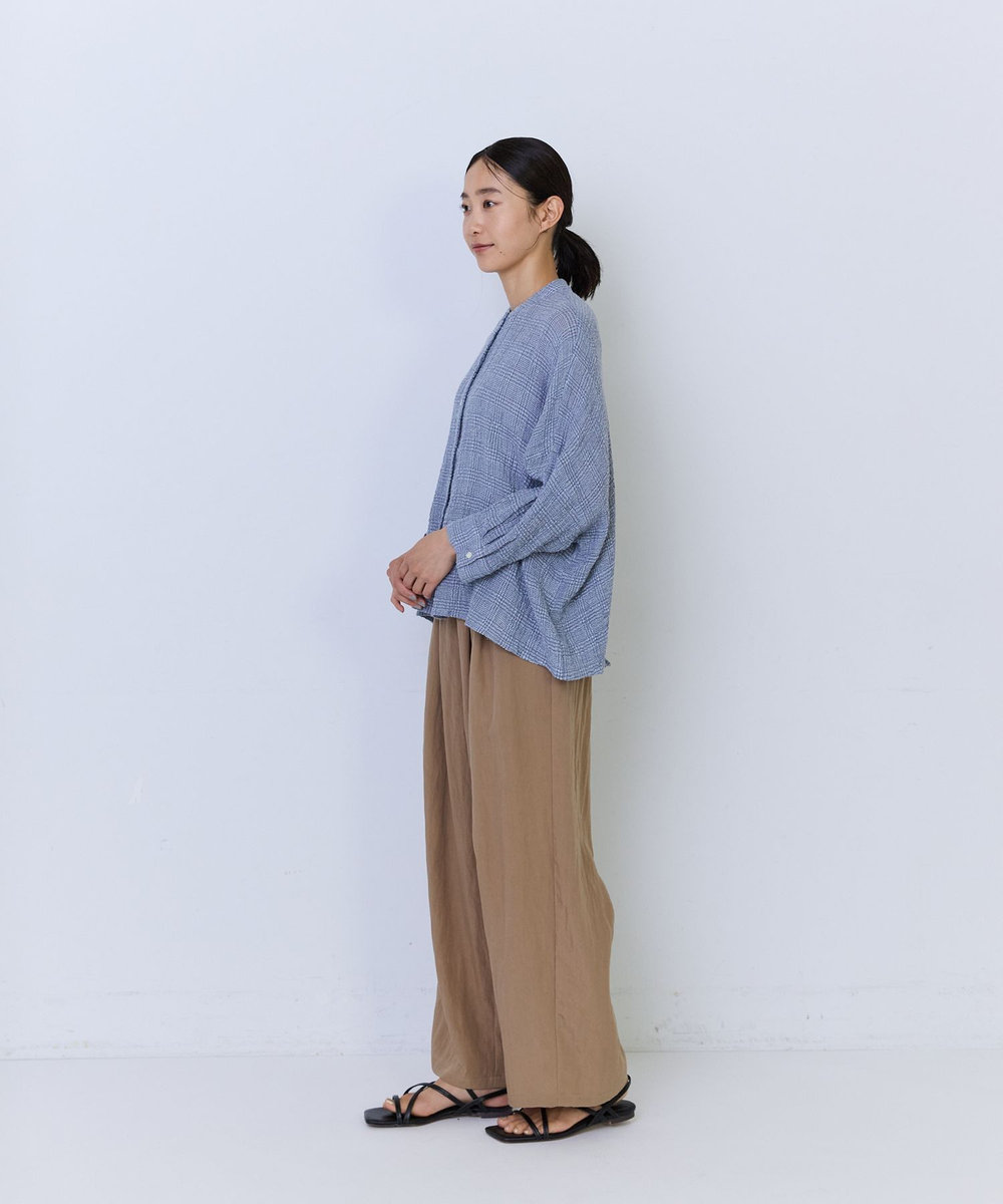 ADIEU TRISTESSE コットンリネンワイドシルエットブラウス ブルー系その他