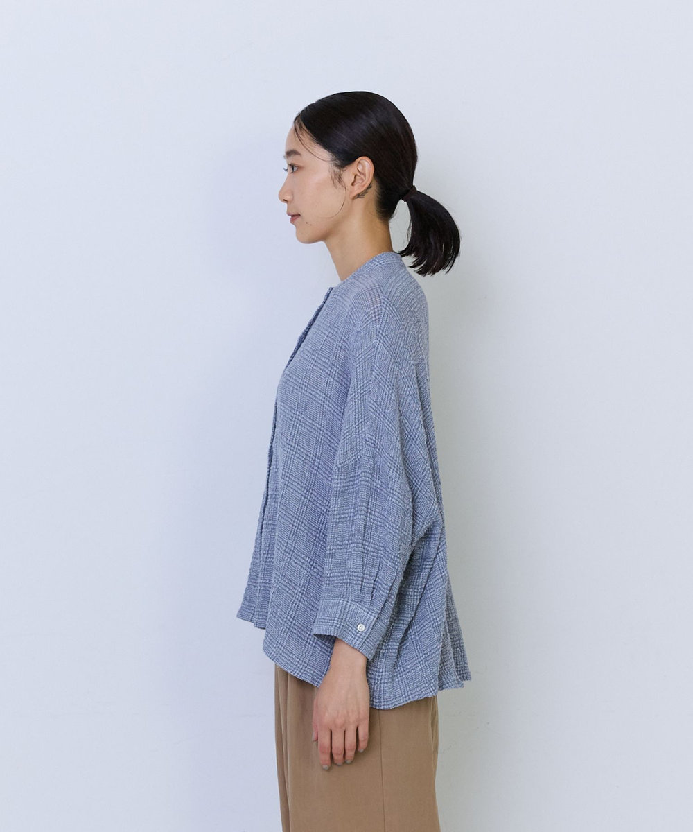 ADIEU TRISTESSE コットンリネンワイドシルエットブラウス ブルー系その他