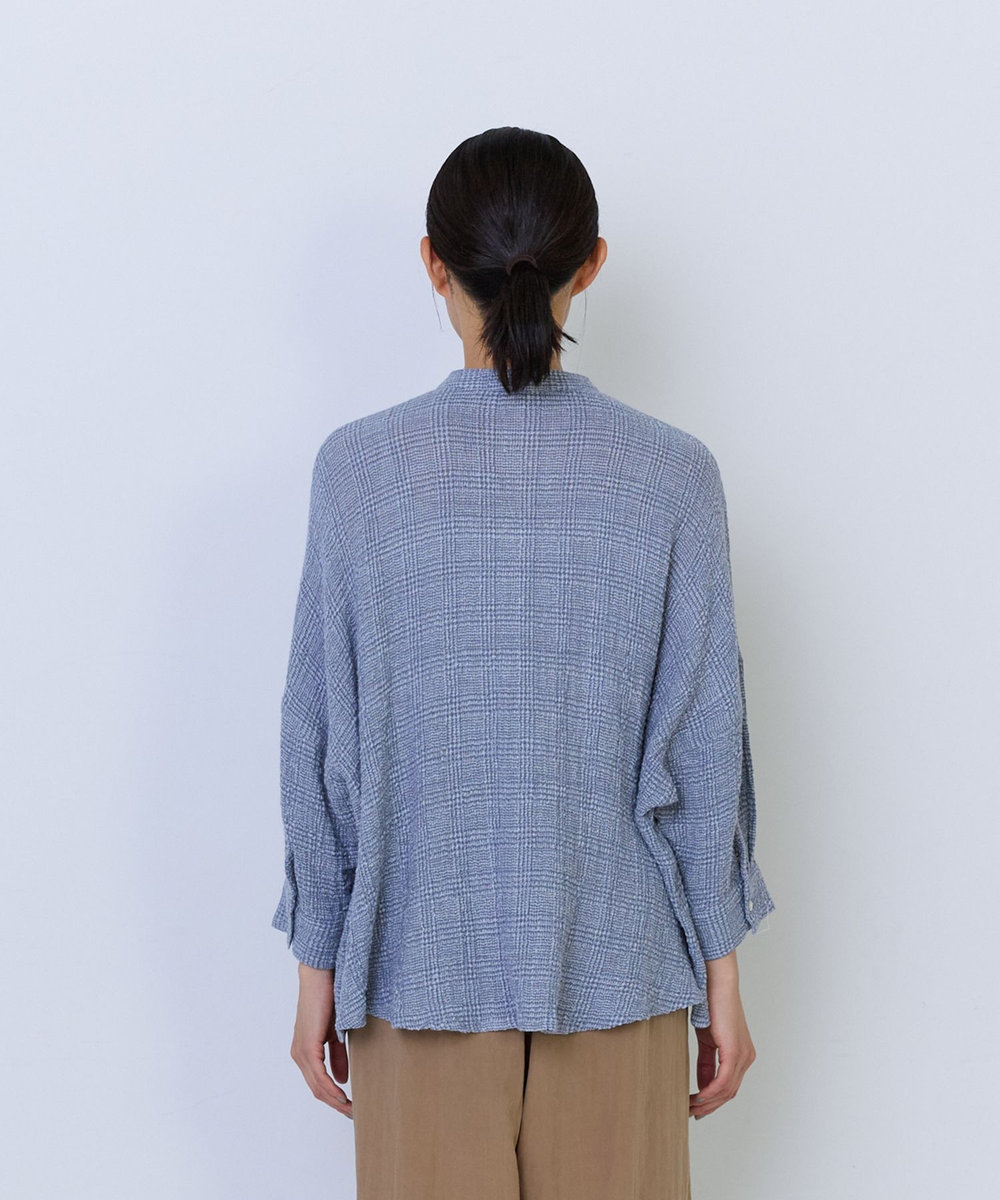 ADIEU TRISTESSE コットンリネンワイドシルエットブラウス ブルー系その他