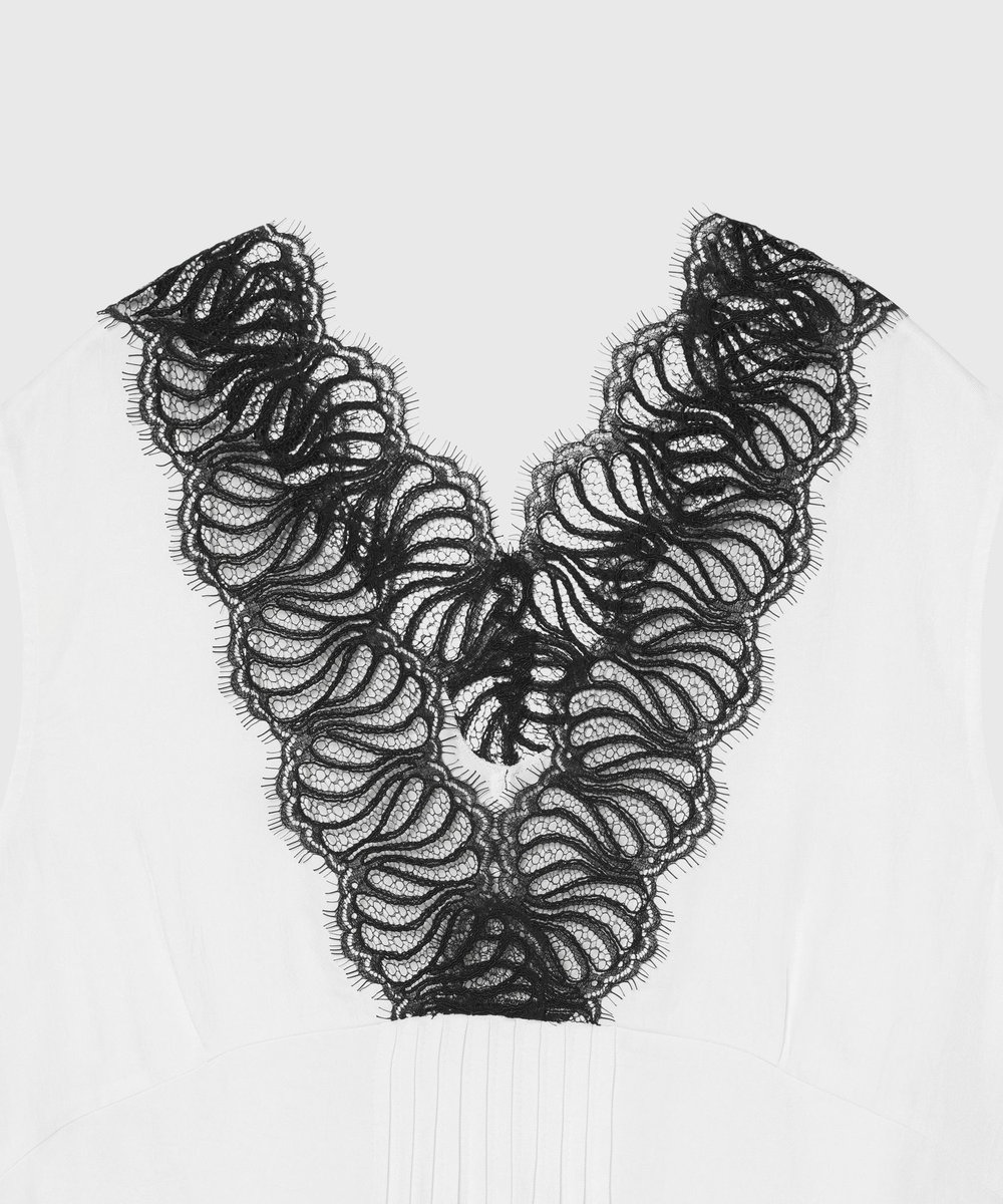 DÉPAREILLÉ LACE DOCKING BLOUSE / レースドッキングブラウス ホワイト