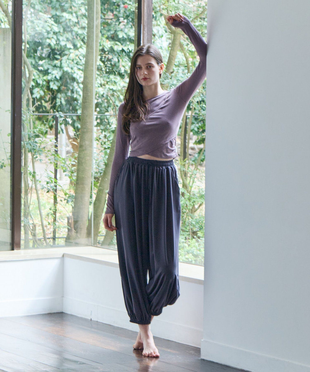 Julier 《定番》ライトプライムバルーンパンツ［エコ］/［UVカット］/［吸汗速乾］/［ホットヨガ対応］/［ラッシュガード］ チャコールグレー