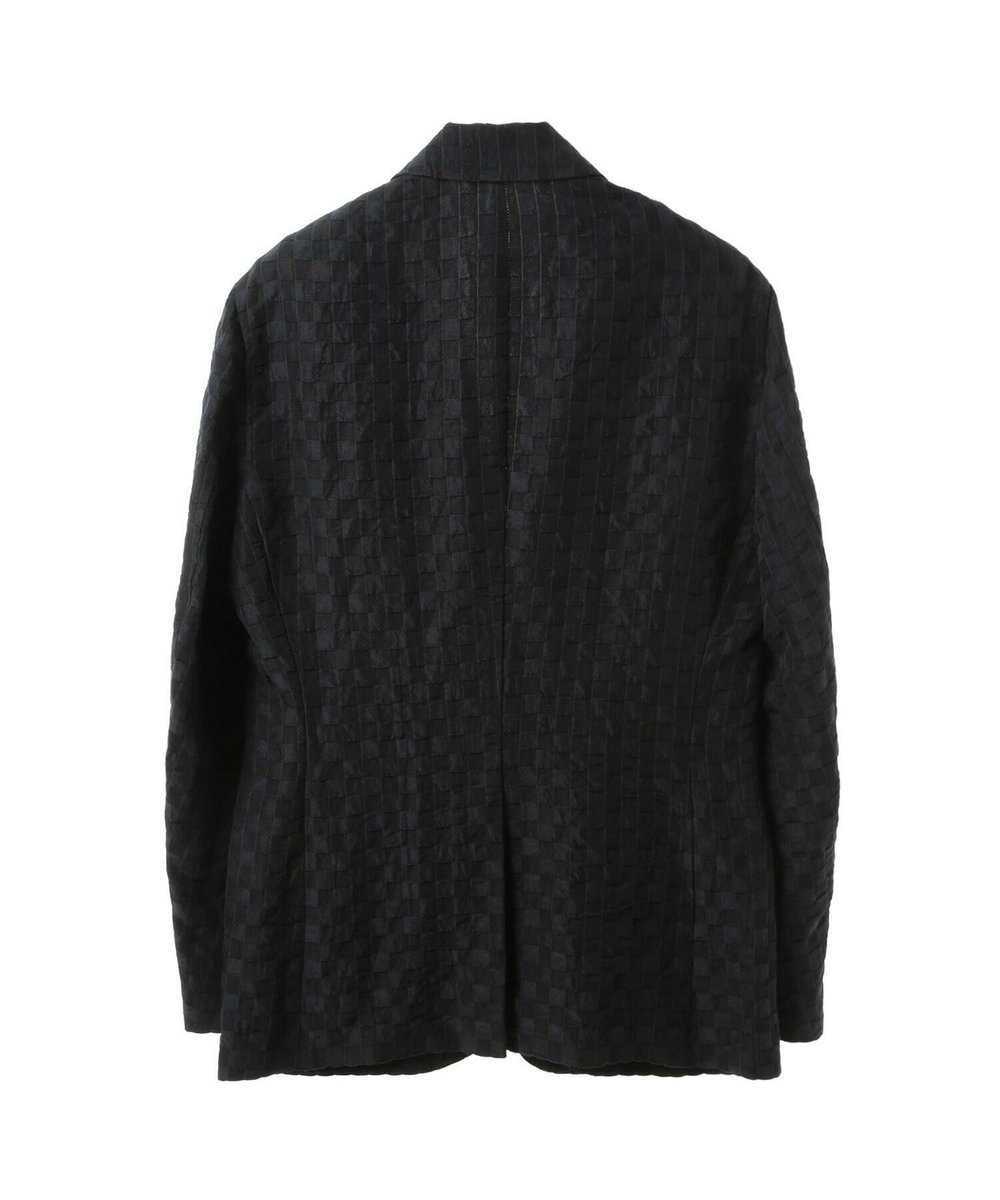MEN'S BIGI リネン混ジャカードライトジャケット<ドライタッチ> ネイビー