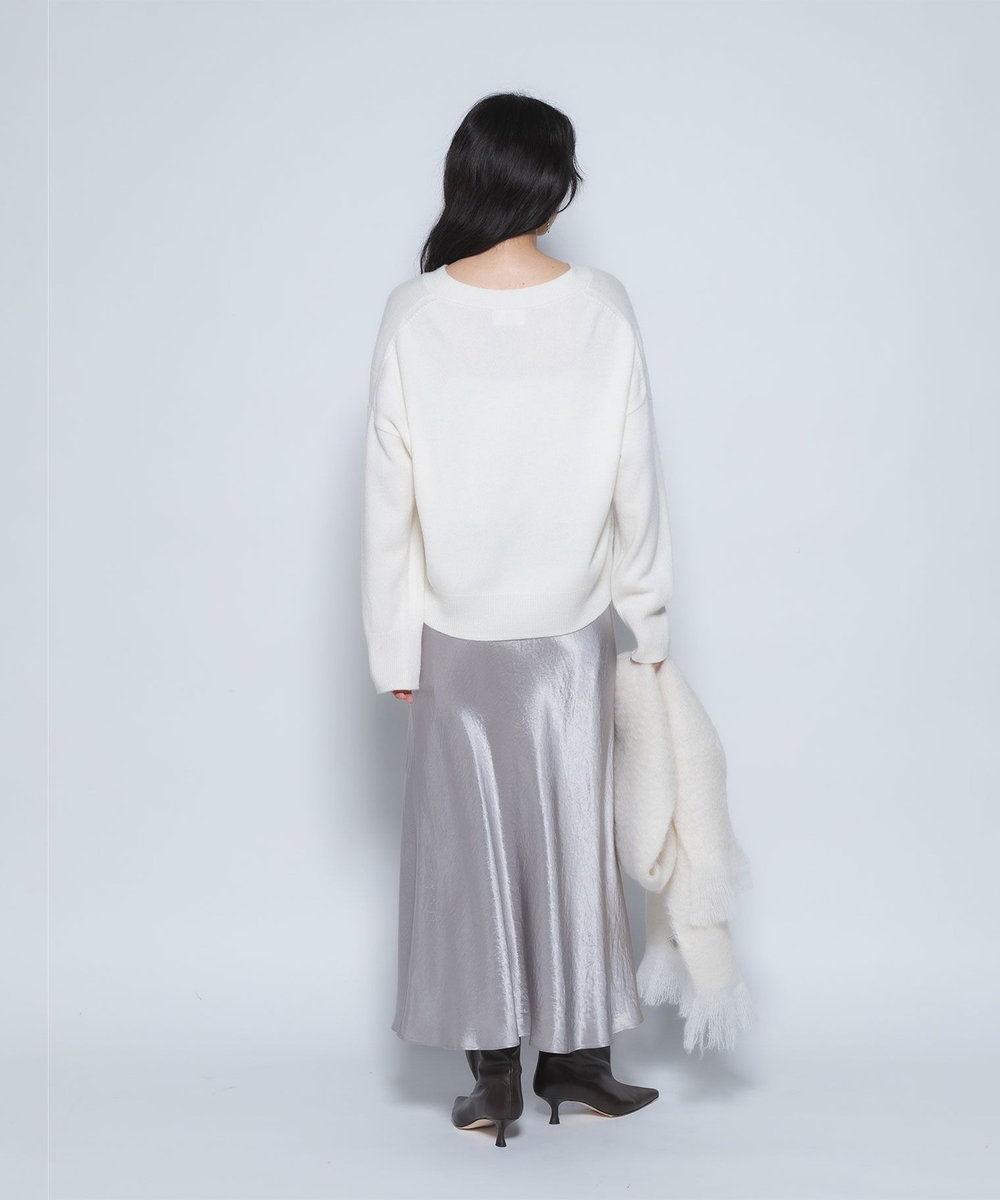 1er Arrondissement ビンテージサテンスカート グレイッシュベージュ