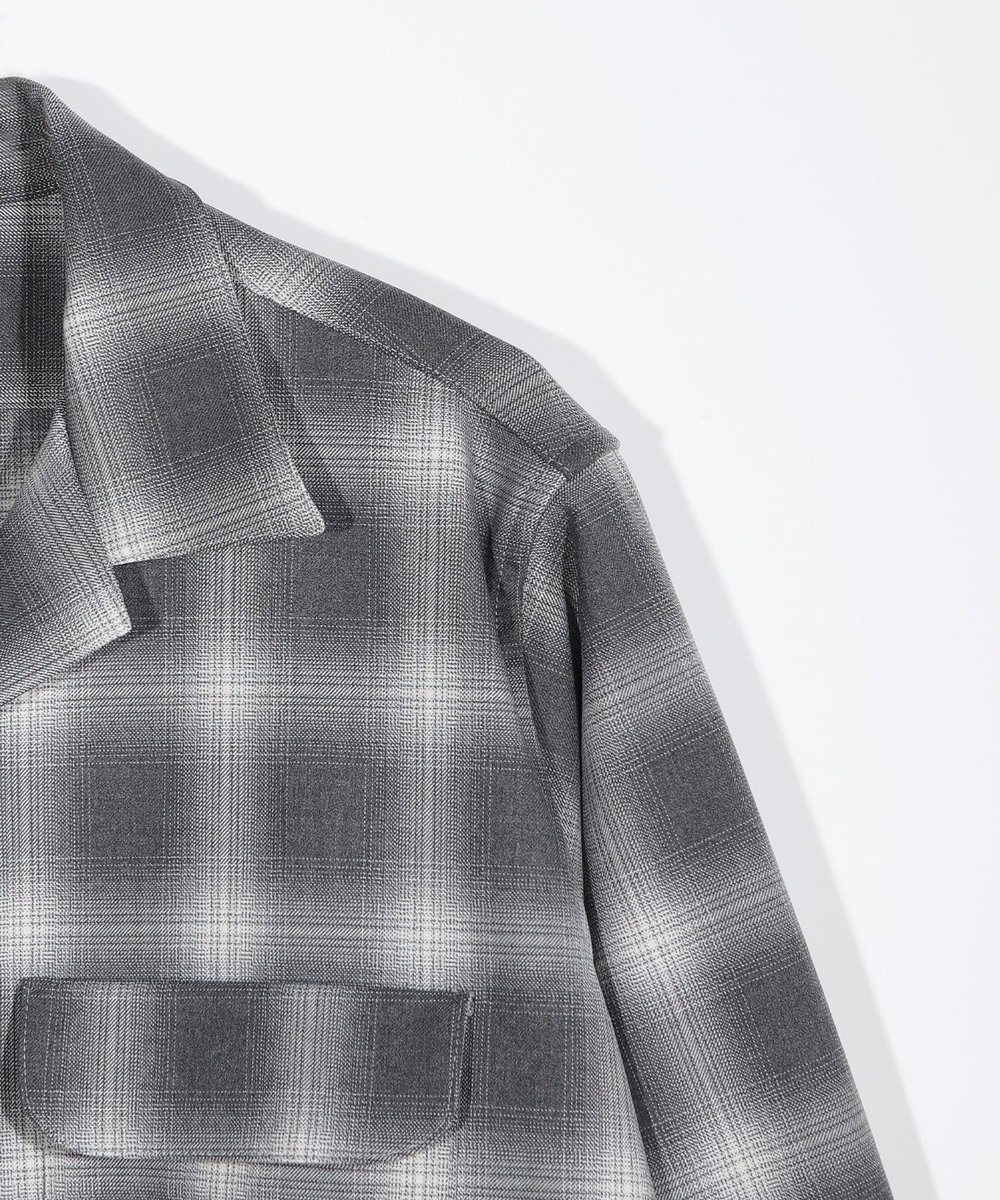 MEN'S BIGI ダブルポケットオンブレーチェックシャツ＜ストレッチ＞ グレー系その他