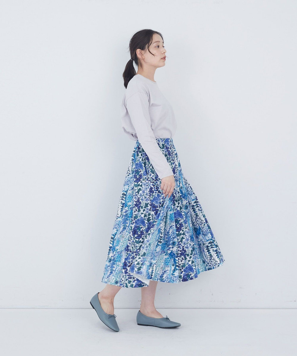 ADIEU TRISTESSE リバティプリントパッチワークスカート ブルー系その他