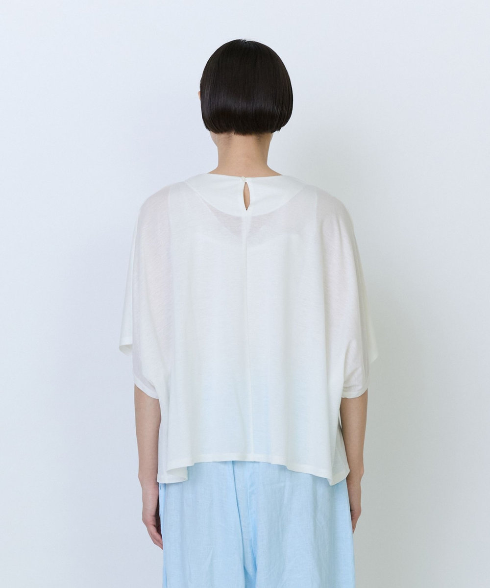 LOISIR リヨセル天竺ドルマンスリーブTシャツ オフホワイト