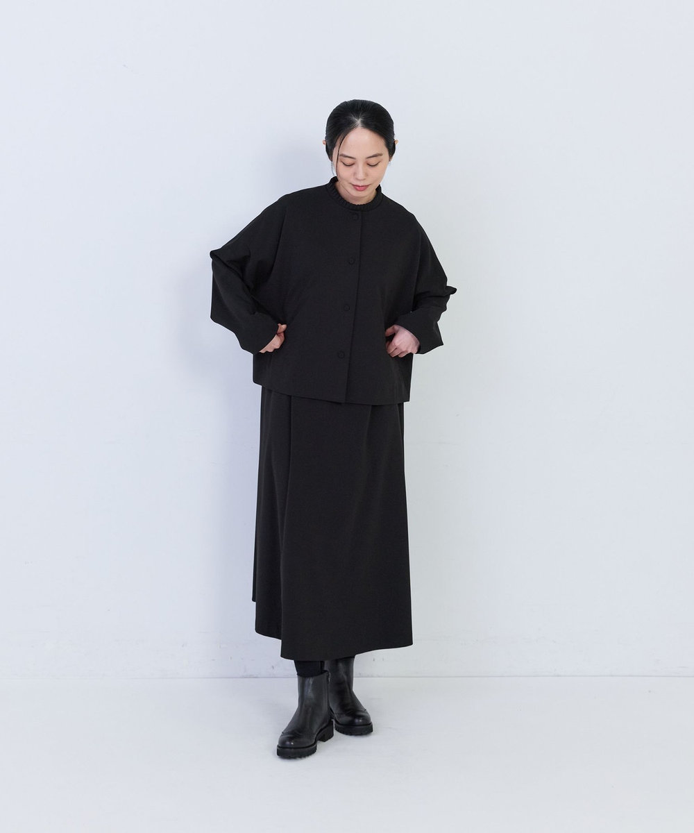 congés payés ADIEU TRISTESSE ランドカラーショートジャケット ブラック