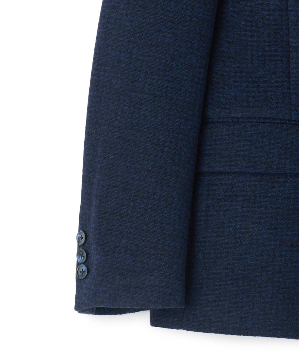 MEN'S BIGI Lanificio Romaウールジャージライクジャケット ネイビー