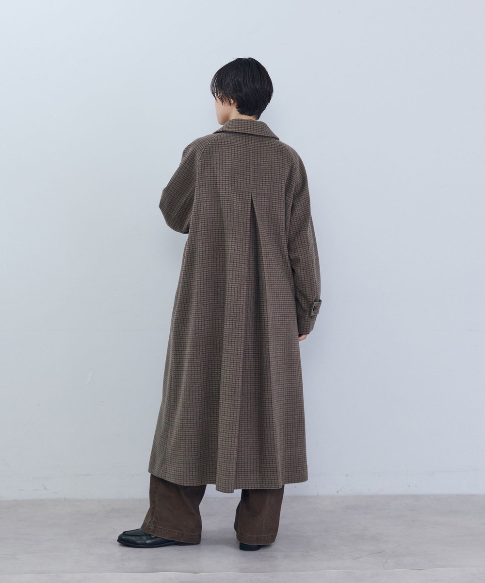 ADIEU TRISTESSE ウールロングコート チェック
