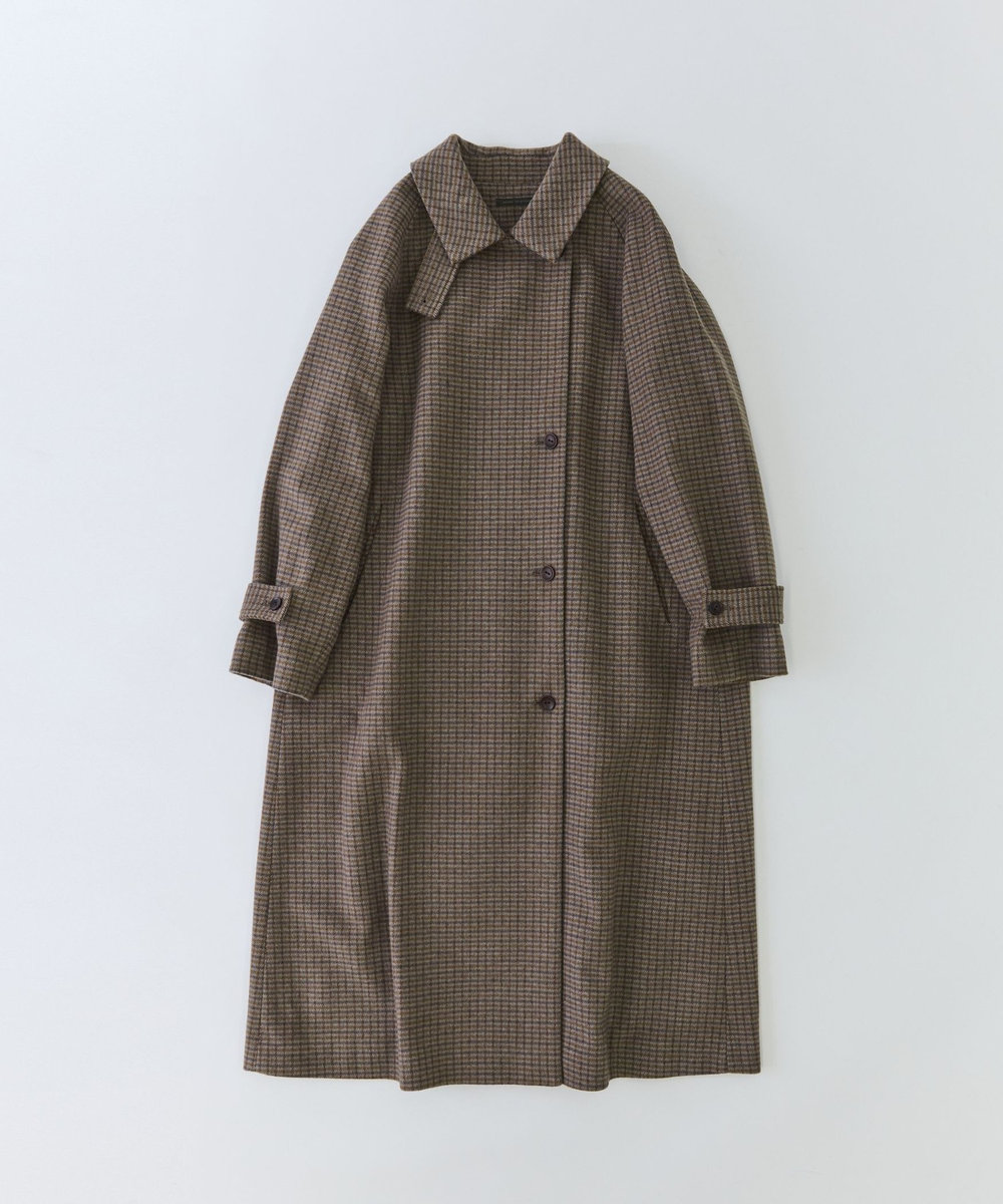 ADIEU TRISTESSE ウールロングコート チェック