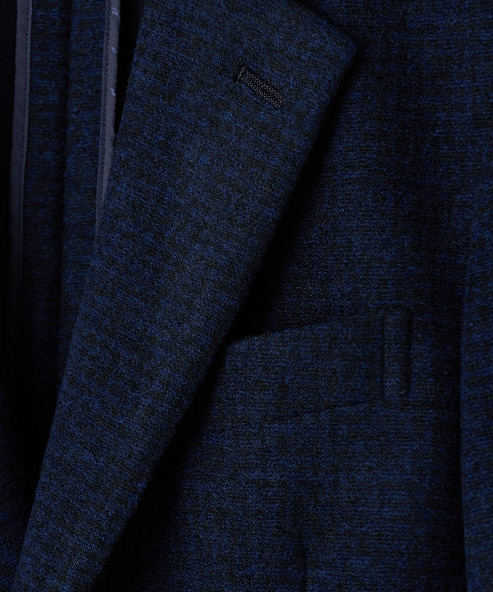 MEN'S BIGI Lanificio Romaウールジャージライクジャケット ネイビー