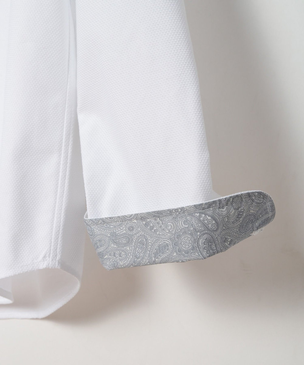MEN'S BIGI 【ACTIVE TAILOR】COOLMAX絡み織ドレスシャツ ホワイト