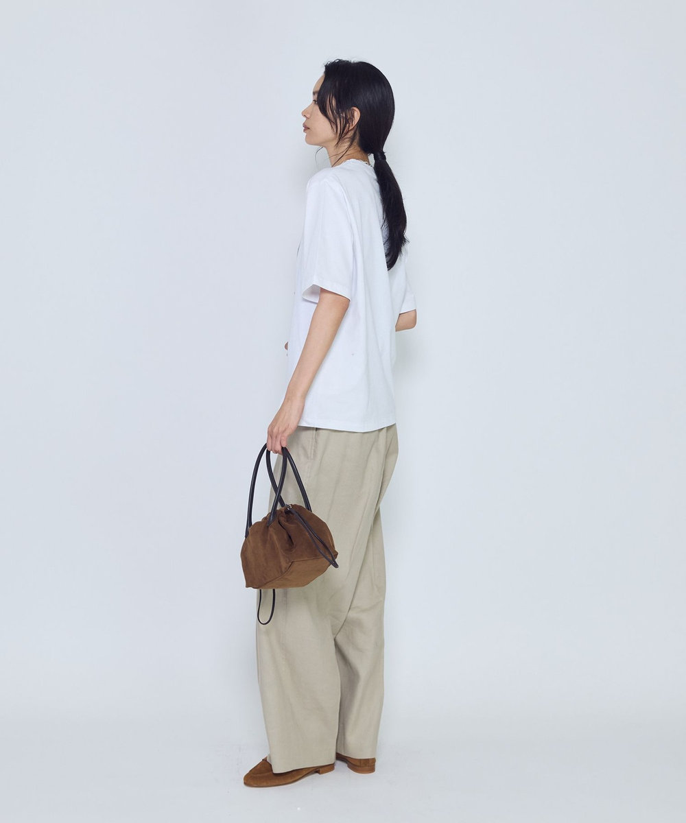 1er Arrondissement USコットン " SEINE"プリントTシャツ オフホワイト