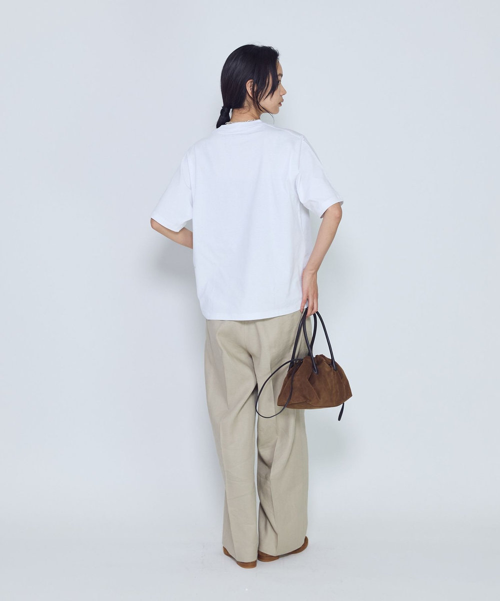 1er Arrondissement USコットン " SEINE"プリントTシャツ オフホワイト