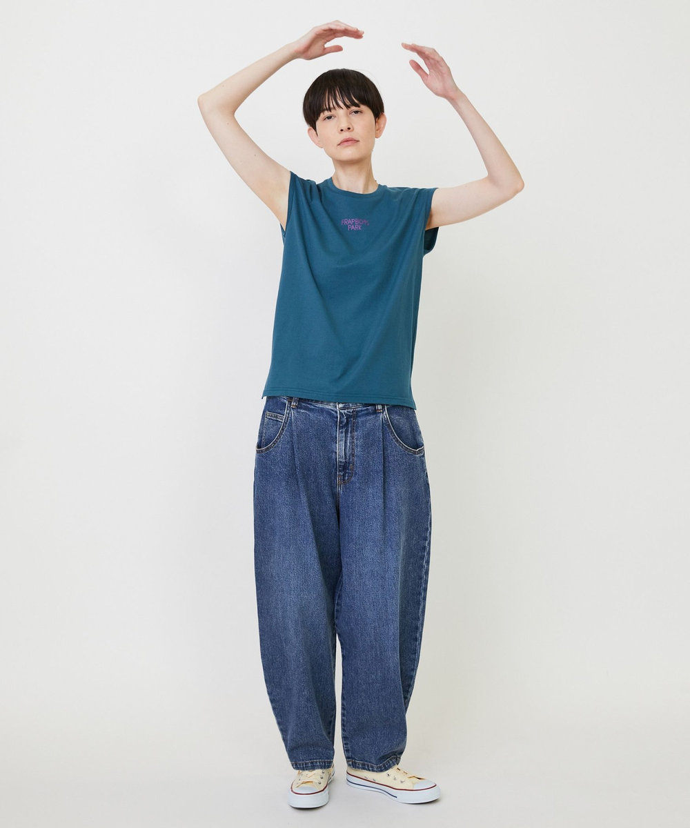 FRAPBOIS スリーブレス ノースリーブカットソー ブルー