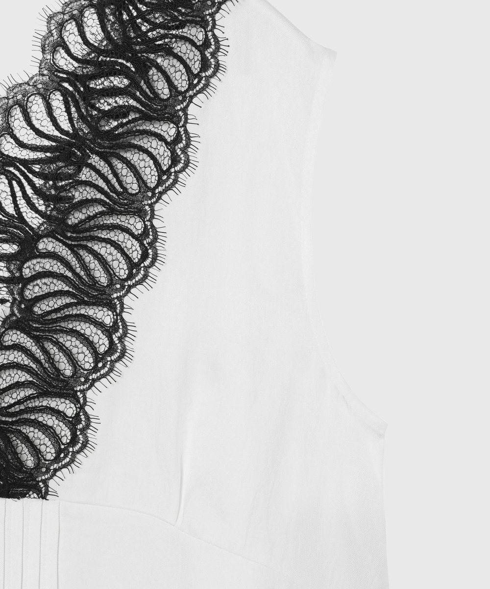 DÉPAREILLÉ LACE DOCKING BLOUSE / レースドッキングブラウス ホワイト