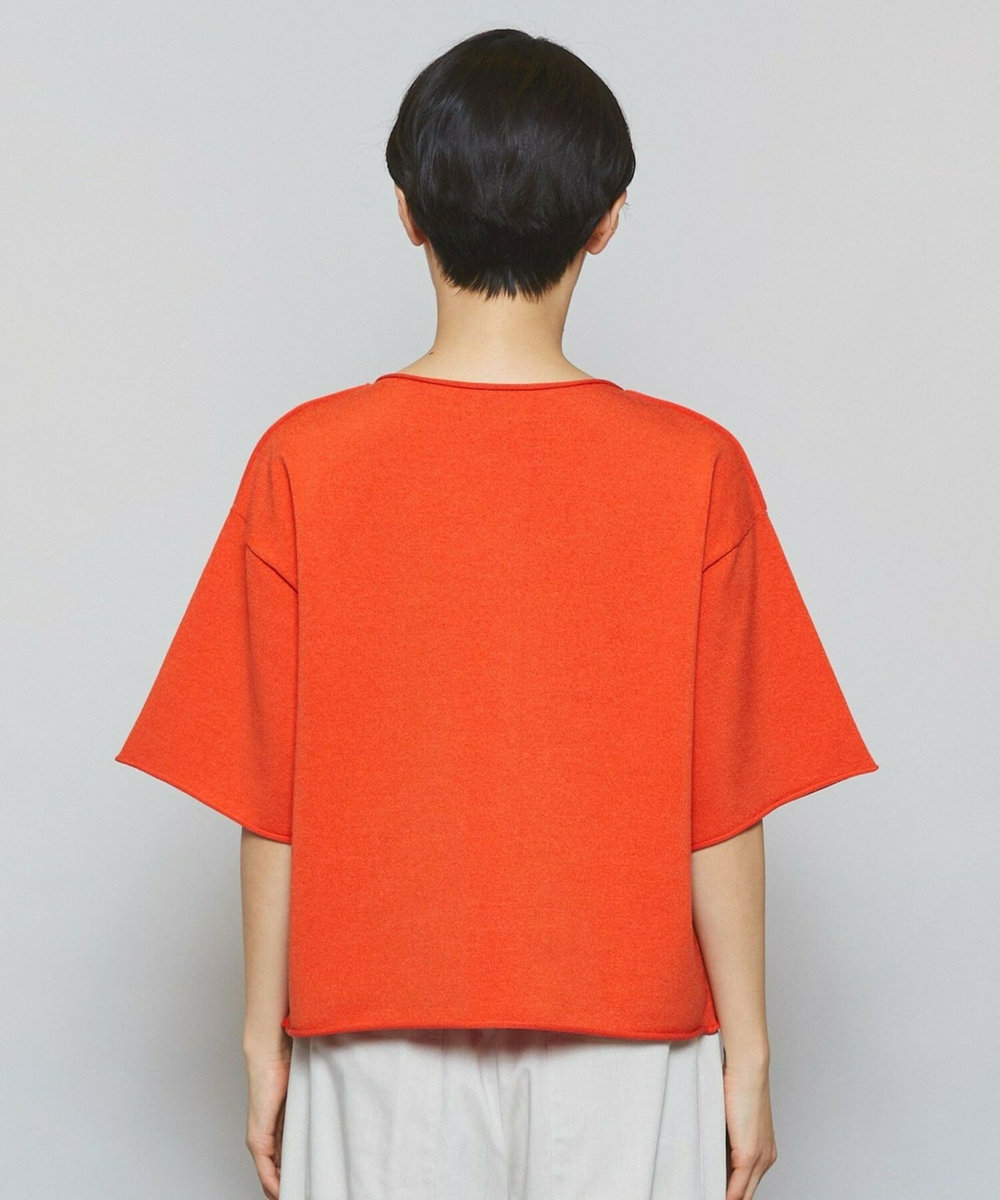 MOGA カーリングニットクロップドトップス オレンジ