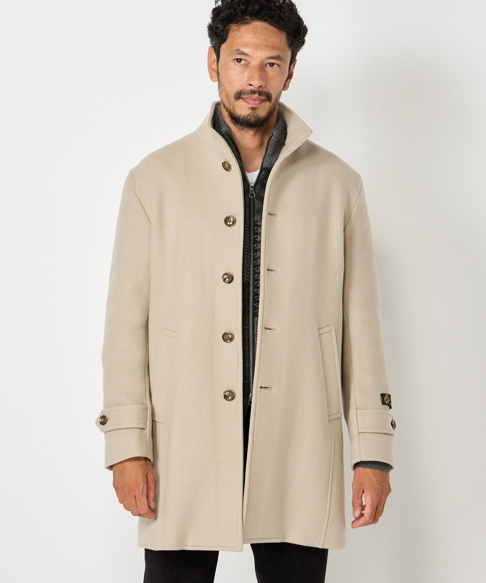 MEN'S BIGI 【Bellandi/べランディ】スタンドカラーコート ベージュ