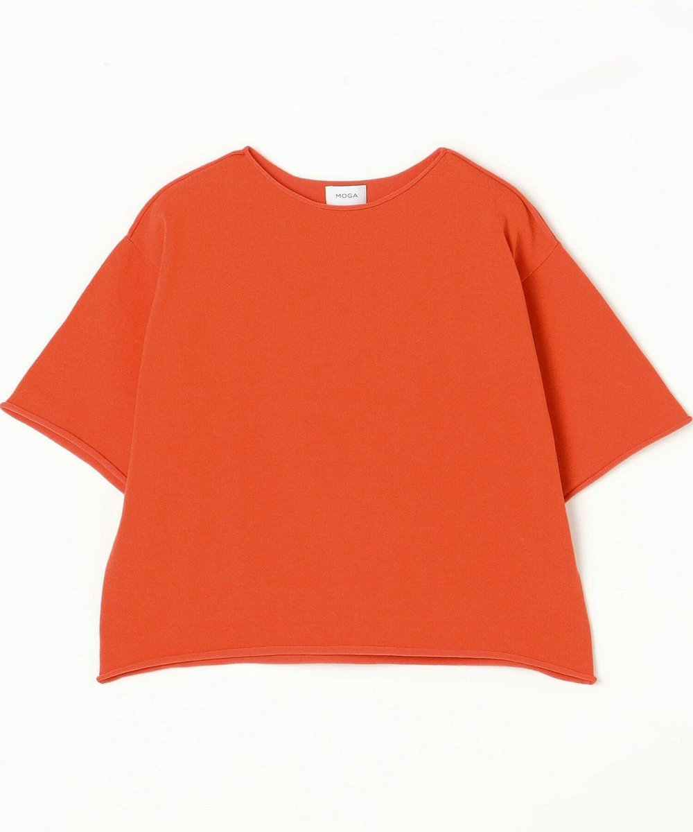 MOGA カーリングニットクロップドトップス オレンジ