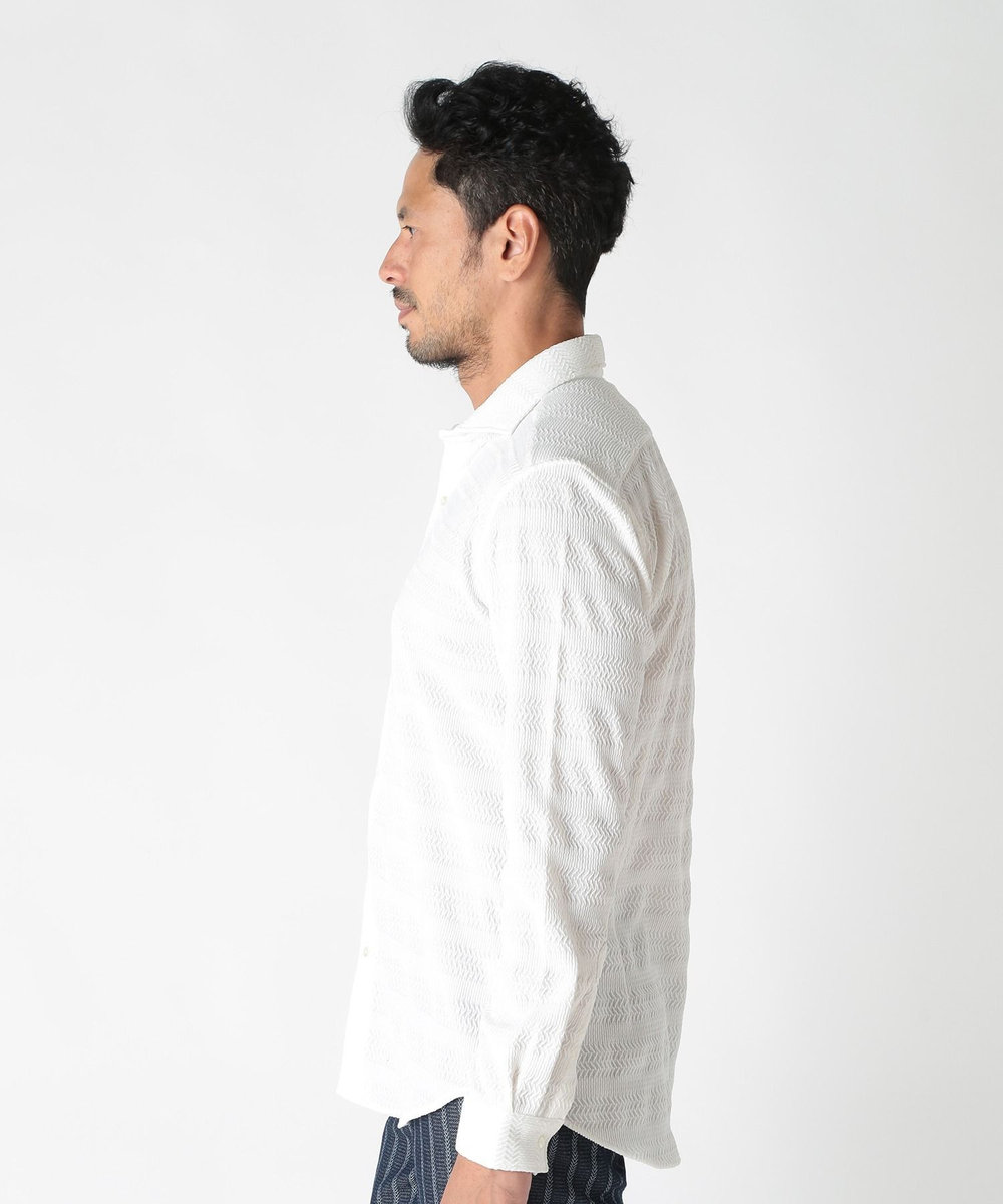MEN'S BIGI ショートポイントカラージャージシャツ ホワイト