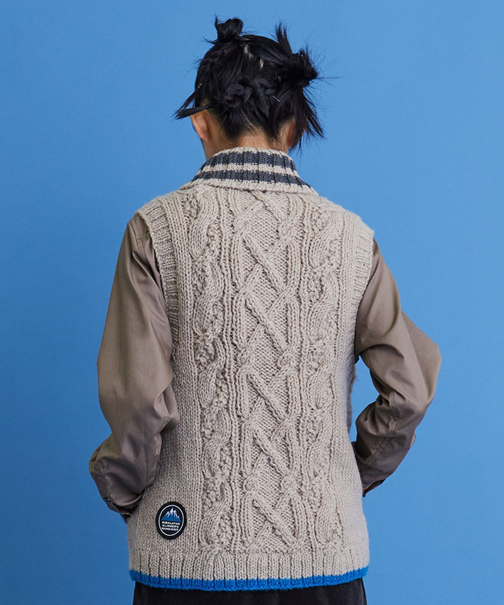 FRAPBOIS HCK×FRAPBOIS カーディガン グレイッシュベージュ