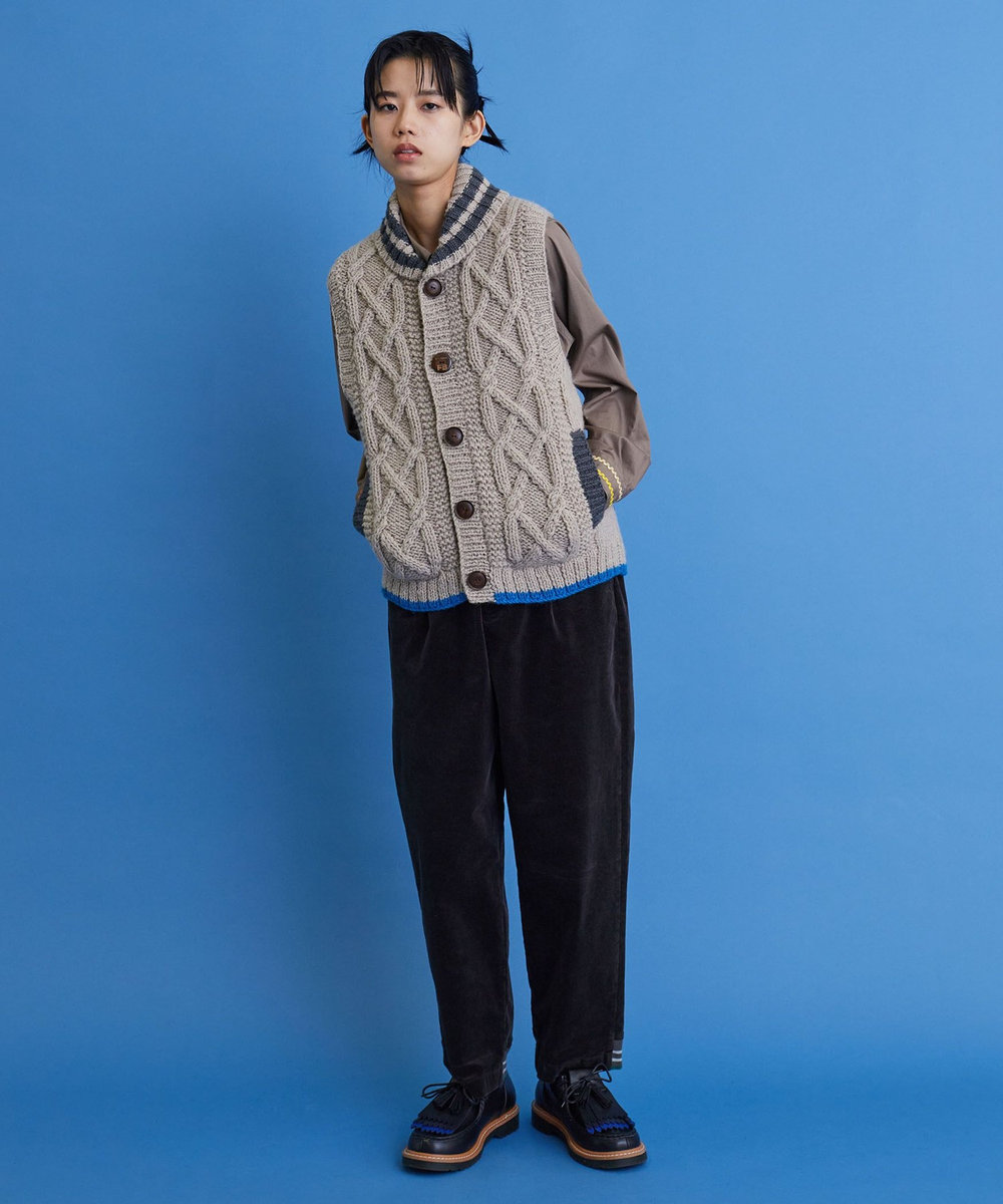 FRAPBOIS HCK×FRAPBOIS カーディガン グレイッシュベージュ
