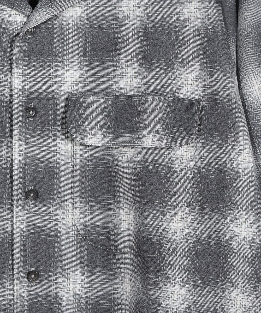 MEN'S BIGI ダブルポケットオンブレーチェックシャツ＜ストレッチ＞ グレー系その他
