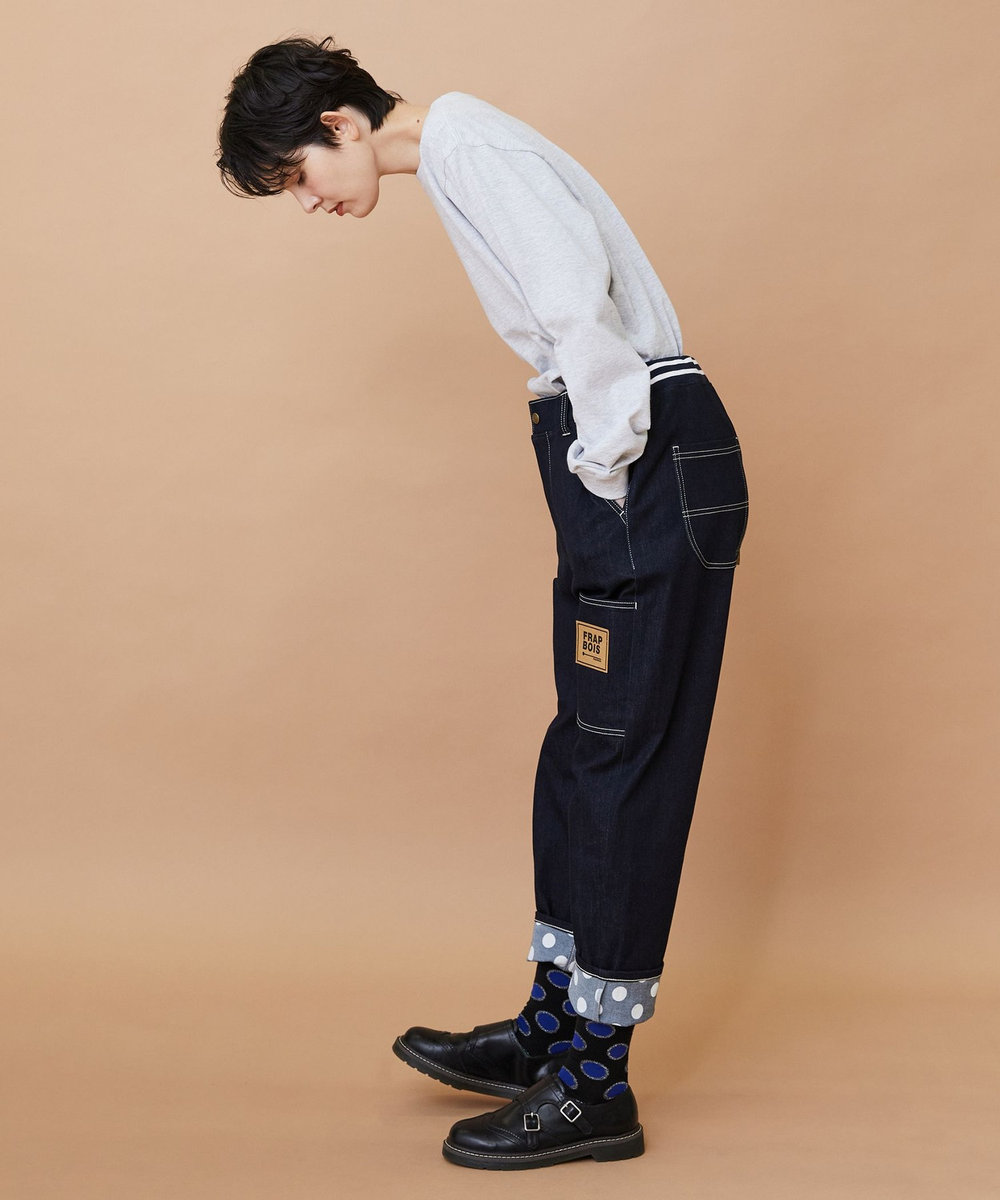 FRAPBOIS ムーブデニム パンツ ネイビー