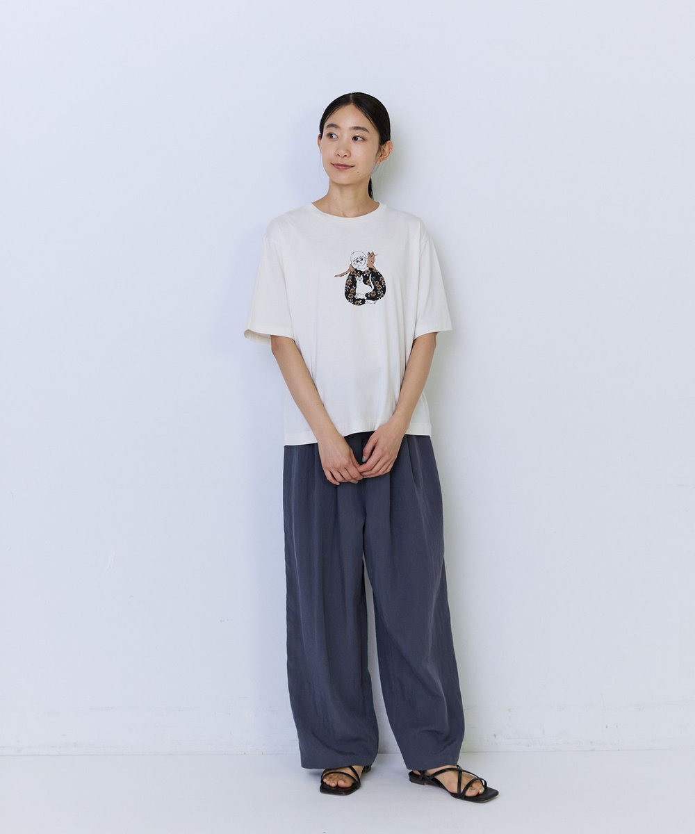 ADIEU TRISTESSE 杉本さなえさん コラボTシャツ アイボリー