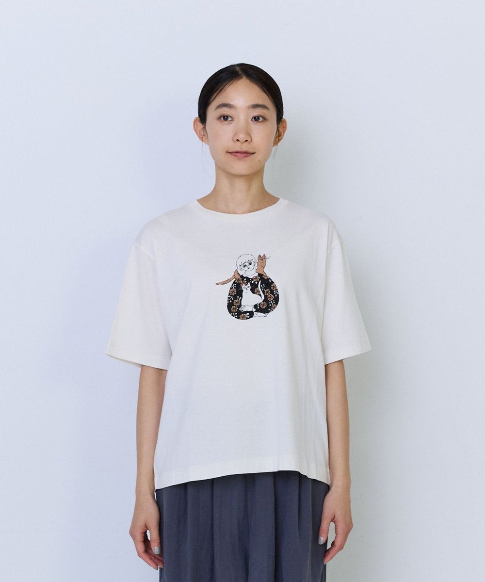 ADIEU TRISTESSE 杉本さなえさん コラボTシャツ アイボリー